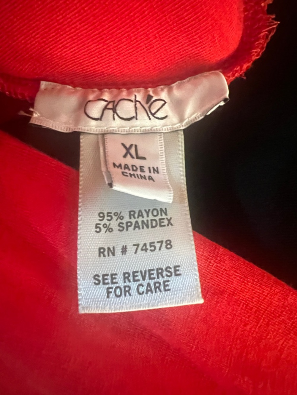 Cache Red Racerback tank top - Picture 2 of 7